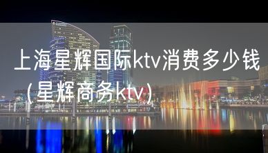 上海星辉国际ktv消费多少钱（星辉商务ktv）