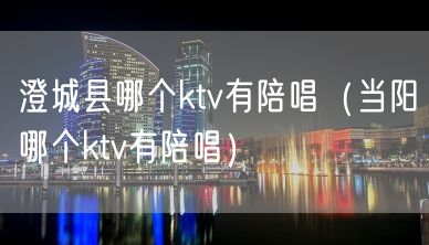 澄城县哪个ktv有陪唱（当阳哪个ktv有陪唱）