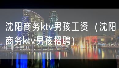 沈阳商务ktv男孩工资（沈阳商务ktv男孩招聘）