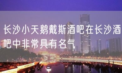 长沙小天鹅戴斯酒吧在长沙酒吧中非常具有名气