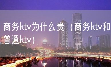 商务ktv为什么贵（商务ktv和普通ktv）