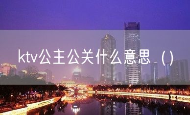 ktv公主公关什么意思（）