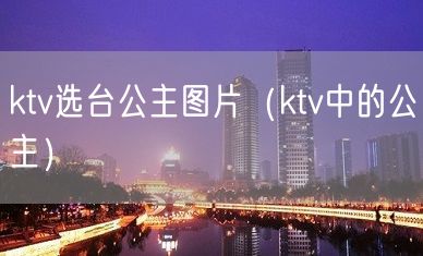 ktv选台公主图片（ktv中的公主）