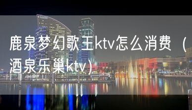 鹿泉梦幻歌王ktv怎么消费（酒泉乐巢ktv）