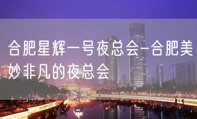 合肥星辉一号夜总会-合肥美妙非凡的夜总会