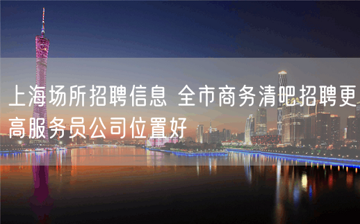 上海场所招聘信息 全市商务清吧招聘更高服务员公司位置好