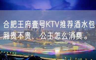 合肥王府壹号KTV推荐酒水包厢贵不贵，公主怎么消费。