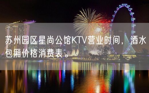 苏州园区星尚公馆KTV营业时间，酒水包厢价格消费表。