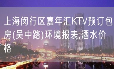 上海闵行区嘉年汇KTV预订包房(吴中路)环境报表,酒水价格