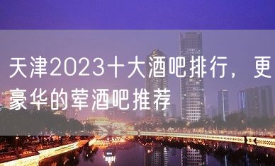 天津2023十大酒吧排行，更豪华的荤酒吧推荐