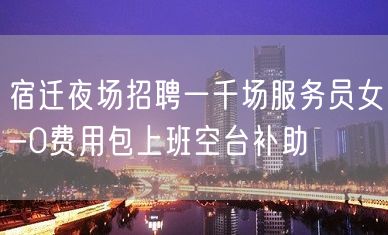 宿迁夜场招聘一千场服务员女-0费用包上班空台补助