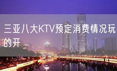 三亚八大KTV预定消费情况玩的开