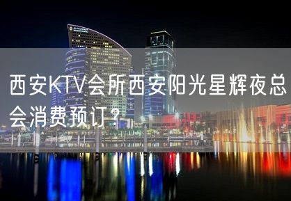 西安KTV会所西安阳光星辉夜总会消费预订？